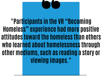 VR Homeless Research Quote