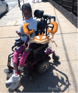 Ms. Thompson’s student practices her language arts skills in a non-traditional way with Pokemon Go on the famous Kennedy Boulevard. in Jersey City, NJ.